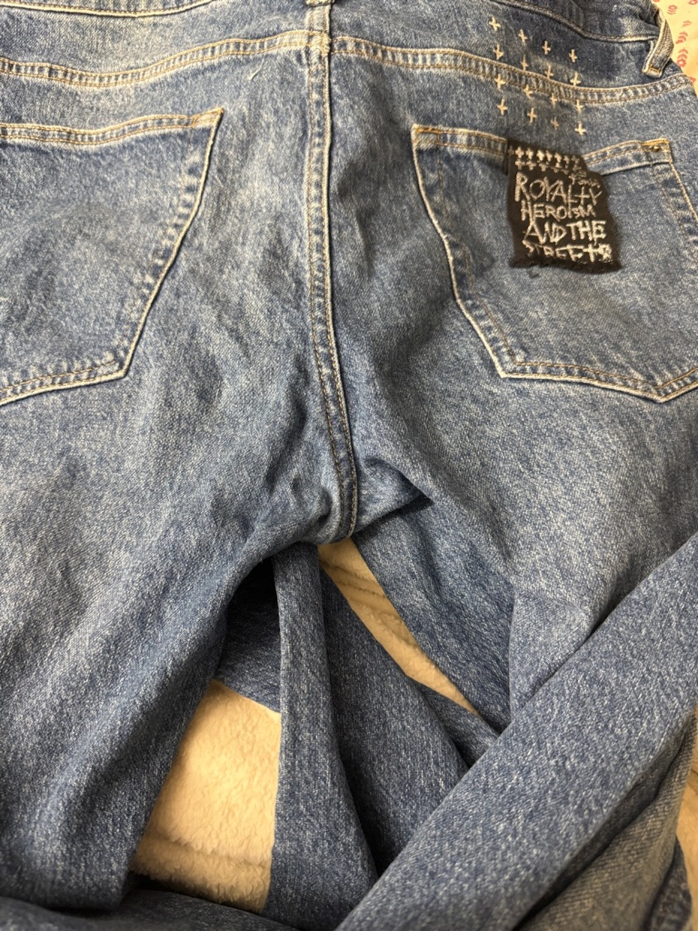 Ksubi Light Blue  Chitch Relaxed Fit Men's Jeans with Back Patch